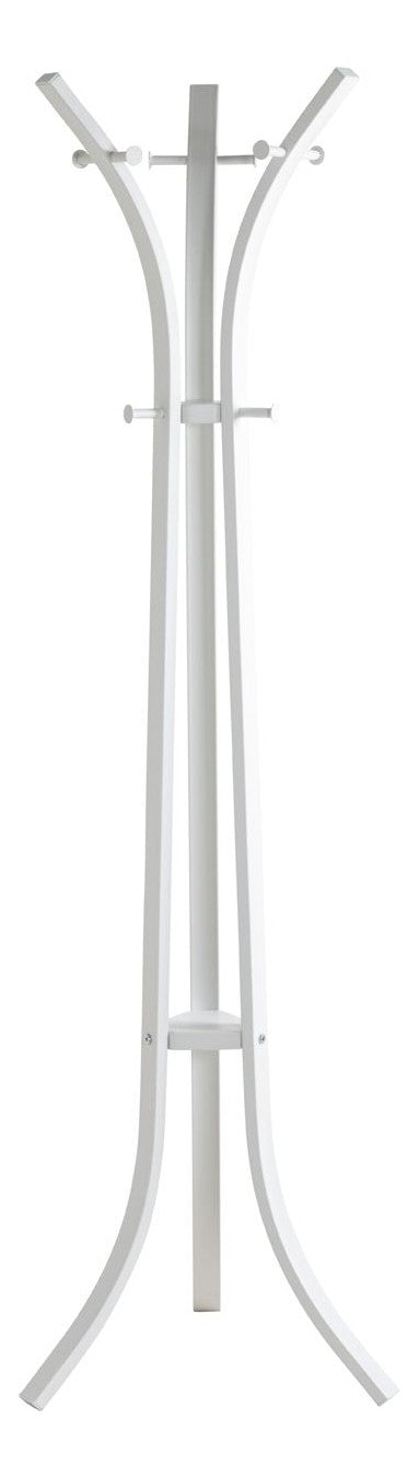 Haku Garderobenständer mit 9 Haken, Stahlrohr weiß, 177 cm