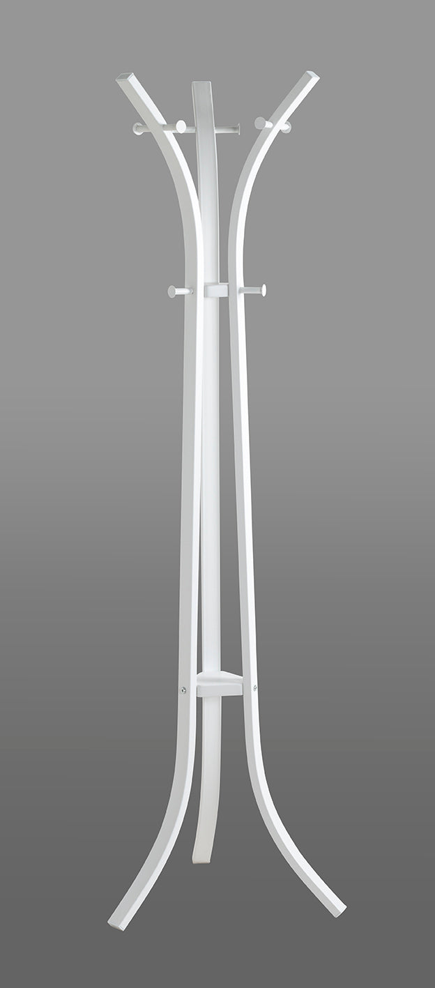 Haku Garderobenständer mit 9 Haken, Stahlrohr weiß, 177 cm