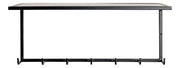 Wandgarderobe mit 7 Haken, Ablage und Metallgestell in Schwarz – Ansicht 6