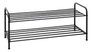 Schuhregal für 8 Paar Schuhe aus Stahlrohr, schwarz – Ansicht 1