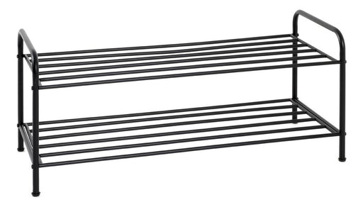 Schuhregal für 8 Paar Schuhe aus Stahlrohr, schwarz – Ansicht 1