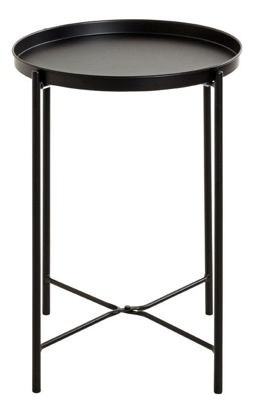 Beistelltisch rund aus Stahlrohr, schwarz, Art Deco – Ansicht 3