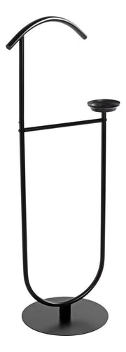 Herrendiener Dressboy aus schwarzem Stahlrohr, 116 cm hoch – Ansicht 1