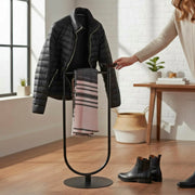Herrendiener Dressboy aus schwarzem Stahlrohr, 116 cm hoch – Ansicht 2