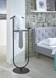 Herrendiener Dressboy aus schwarzem Stahlrohr, 116 cm hoch – Ansicht 3