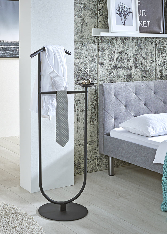 Herrendiener Dressboy aus schwarzem Stahlrohr, 116 cm hoch – Ansicht 3