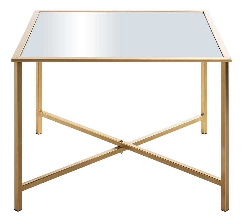Beistelltisch Art Deco, Gold mit Spiegelablage, 60x60x45 cm – Ansicht 5