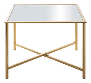 Beistelltisch Art Deco, Gold mit Spiegelablage, 60x60x45 cm – Ansicht 6