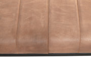 Sitzbank Industrial, Gestell Stahlrohr schwarz, Sitz Leder braun – Ansicht 5