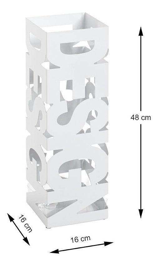 Haku Schirmständer aus weißem Metall für ca. 4-5 Schirme