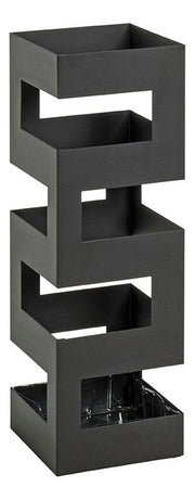 Schirmständer aus Metall, schwarz, mit Abtropfschale für 4-5 Schirme – Ansicht 1