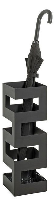 Schirmständer aus Metall, schwarz, mit Abtropfschale für 4-5 Schirme – Ansicht 4