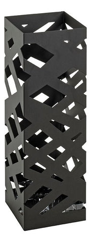Schirmständer aus Metall, schwarz, quadratisch, 16x16x48 cm – Ansicht 1