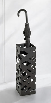 Schirmständer aus Metall, schwarz, quadratisch, 16x16x48 cm – Ansicht 3
