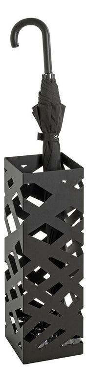 Schirmständer aus Metall, schwarz, quadratisch, 16x16x48 cm – Ansicht 5