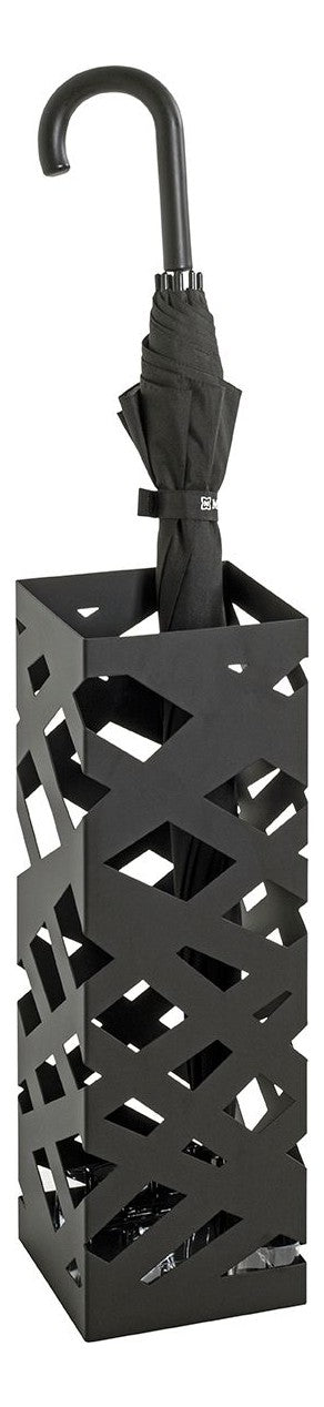 Schirmständer aus Metall, schwarz, quadratisch, 16x16x48 cm – Ansicht 5