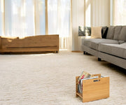 Zeitungsständer aus Massivholz Buche mit Lochgriff, 40x25x30 cm – Ansicht 3
