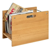 Zeitungsständer aus Massivholz Buche mit Lochgriff, 40x25x30 cm – Ansicht 4