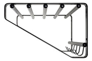 Wandgarderobe mit 5 Haken, schwarz pulverbeschichtet aus Metall – Ansicht 3