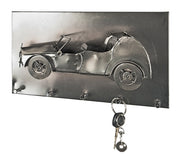 Wandgarderobe mit 5 Haken, Motiv Auto, dunkel verchromt aus Metall – Ansicht 3