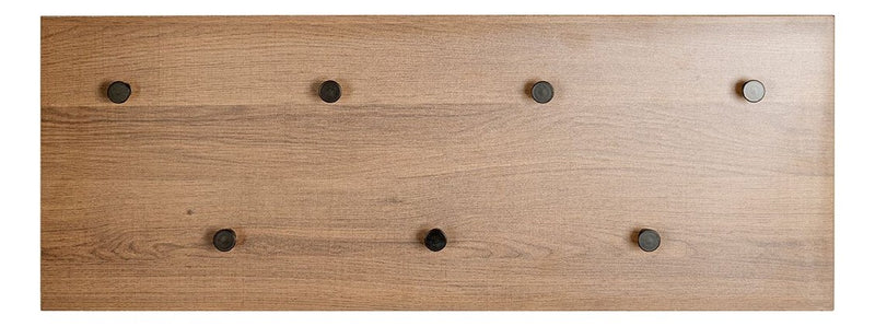 Haku Wandgarderobe mit 7 Haken, Dekor Eiche dunkel und Schwarz