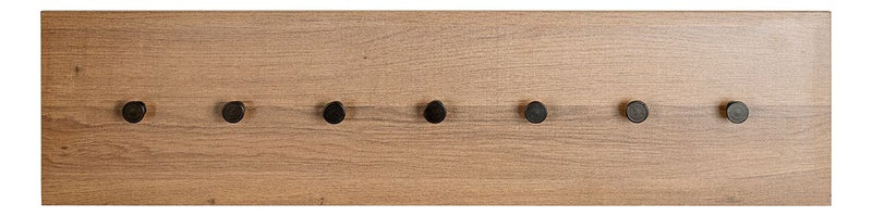 Haku Wandgarderobe mit 7 Haken, Dekor Eiche dunkel und schwarz