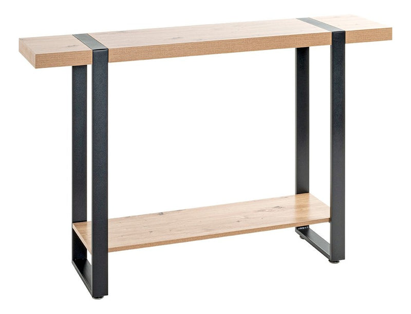 Konsolentisch Eiche hell, Stahlgestell schwarz, modern – Ansicht 1
