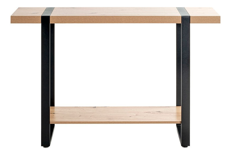 Konsolentisch Eiche hell, Stahlgestell schwarz, modern – Ansicht 7