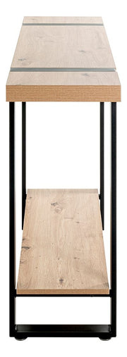 Konsolentisch Eiche hell, Stahlgestell schwarz, modern – Ansicht 8