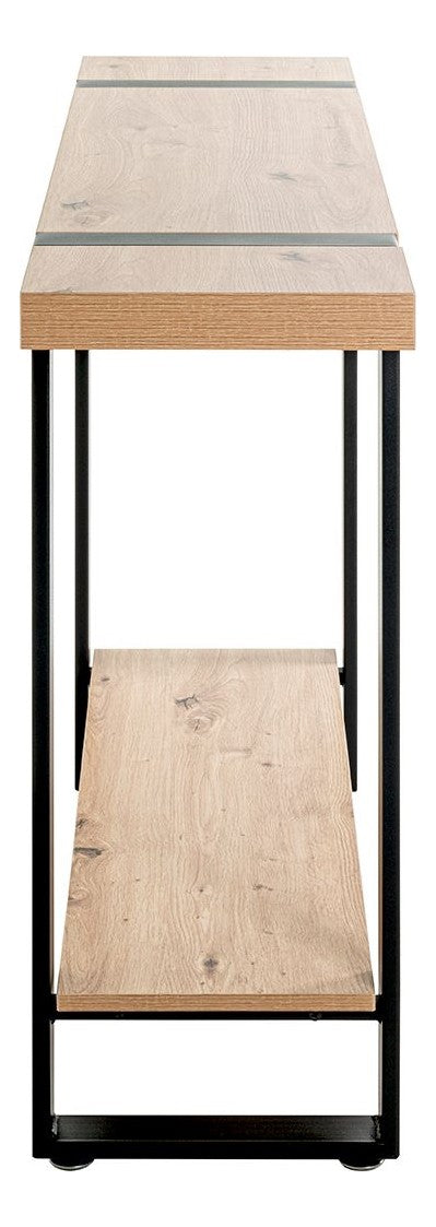 Konsolentisch Eiche hell, Stahlgestell schwarz, modern – Ansicht 8