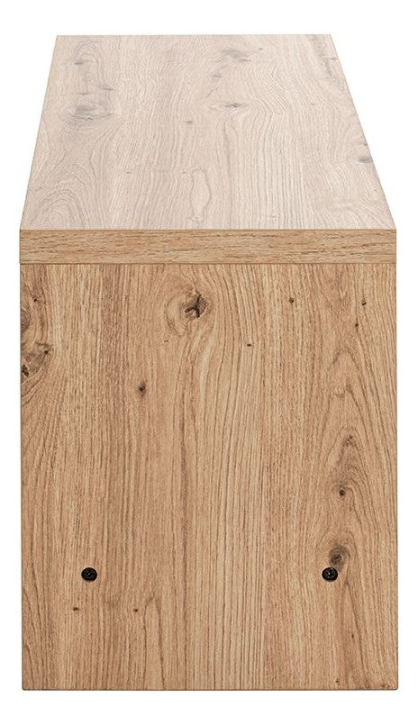 Schuhbank Eiche hell mit Schuhablage aus Stahlrohr, schwarz – Ansicht 10