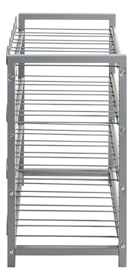 Flaschenregal für 36 Flaschen aus Stahlrohr, alu lackiert – Ansicht 8