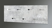 Wandgarderobe mit 7 Haken, Betonoptik und Chrom-Knöpfen – Ansicht 6