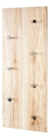Haku Wandgarderobe mit 7 Haken in Eiche San Remo und Chrom