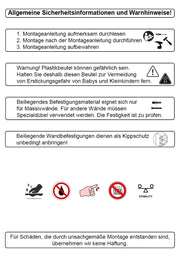 Wandspiegel dreieckig mit 6 Garderobenhaken, alufarben – Ansicht 2