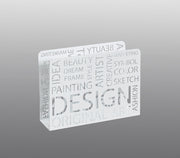 Zeitungsständer aus weiß lackiertem Metall im modernen Design – Ansicht 5