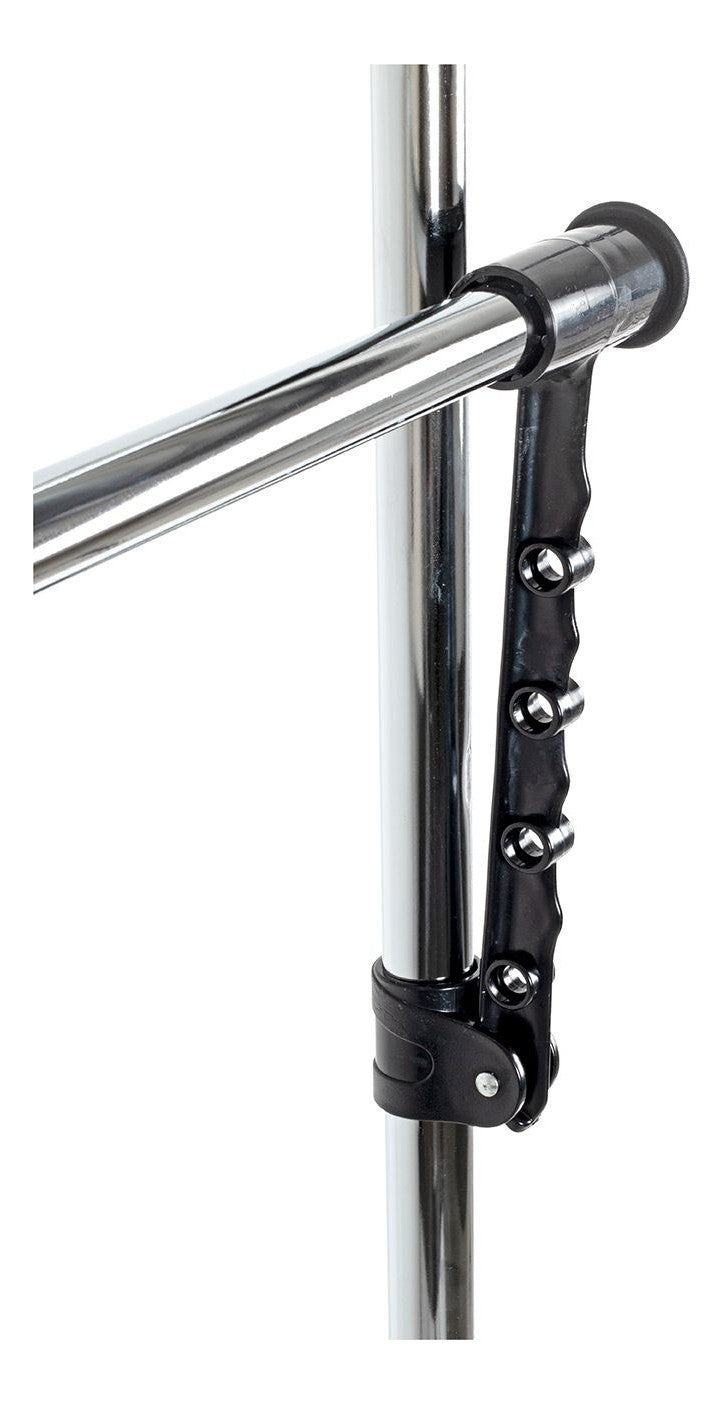Rollgarderobe höhenverstellbar, ausziehbar, Schwarz-Chrom – Ansicht 4