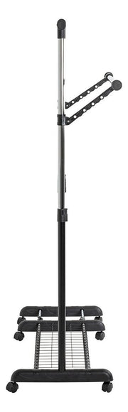 Rollgarderobe höhenverstellbar, ausziehbar, Schwarz-Chrom – Ansicht 7
