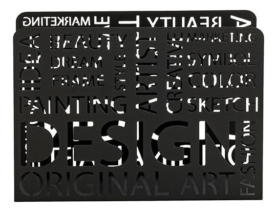 Zeitungsständer aus schwarz lackiertem Metall im modernen Design – Ansicht 4