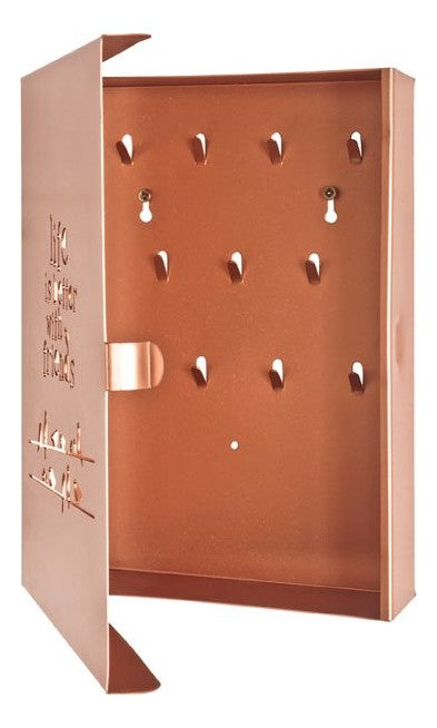 Schlüsselkasten mit 10 Haken, Kupfer-Metall, Wandmontage – Ansicht 4
