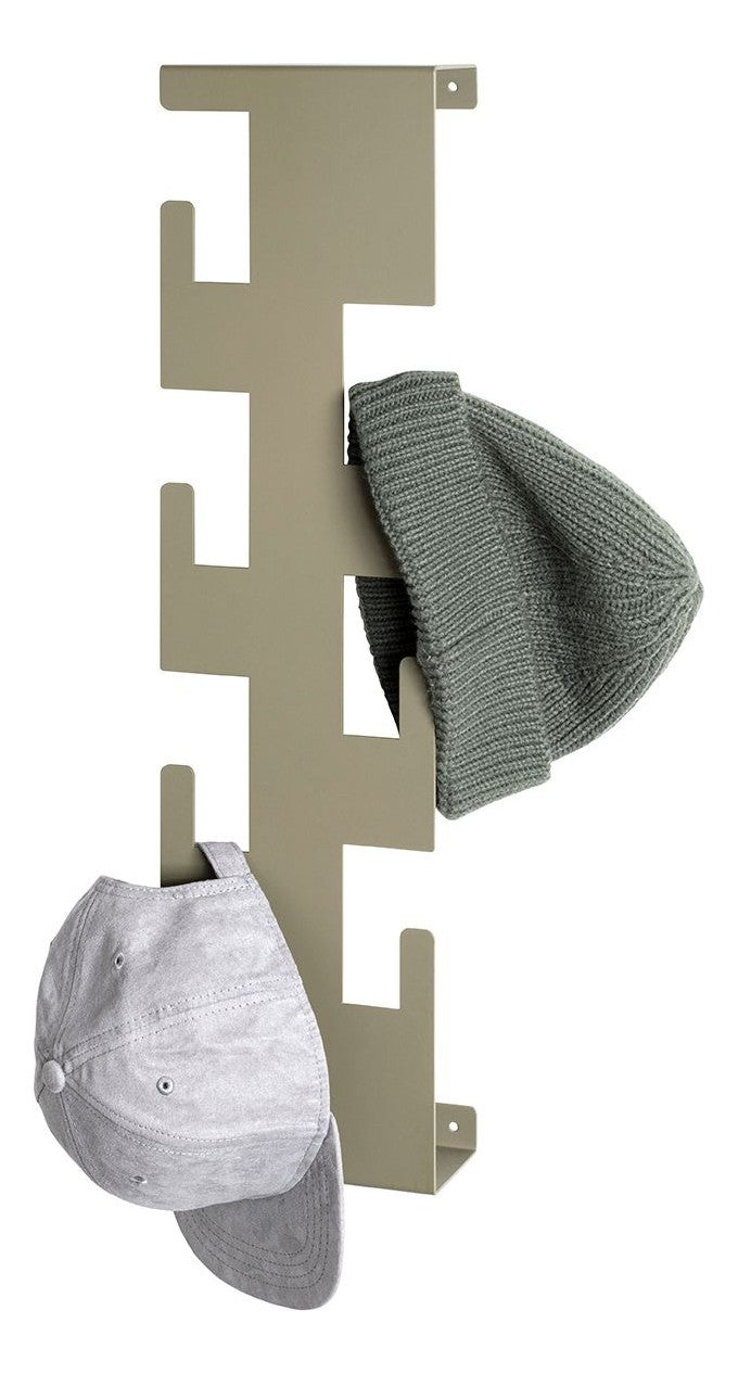 Wandgarderobe mit 6 Haken, Schilfgrün aus pulverbeschichtetem Stahl – Ansicht 3