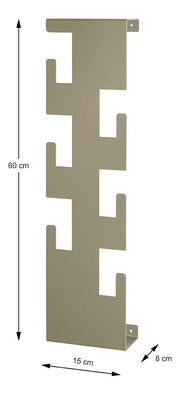 Wandgarderobe mit 6 Haken, Schilfgrün aus pulverbeschichtetem Stahl – Ansicht 6