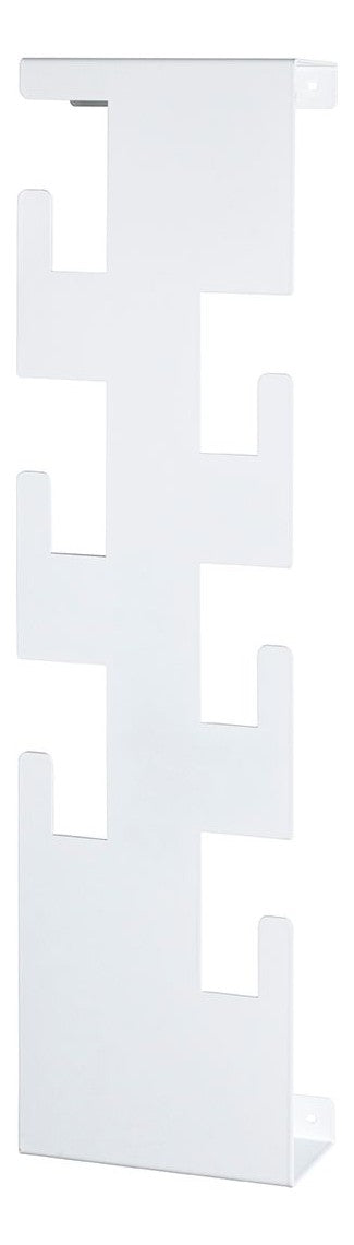 Wandgarderobe mit 6 Haken aus pulverbeschichtetem Stahl, weiß – Ansicht 1