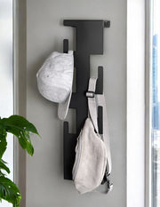 Wandgarderobe mit 6 Haken, schwarz, Stahl pulverbeschichtet – Ansicht 2