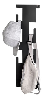 Wandgarderobe mit 6 Haken, schwarz, Stahl pulverbeschichtet – Ansicht 3