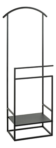 Herrendiener Dressboy aus Stahlrohr, schwarz lackiert, 128 cm hoch – Ansicht 1