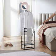 Herrendiener Dressboy aus Stahlrohr, schwarz lackiert, 128 cm hoch – Ansicht 2