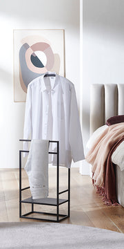 Herrendiener Dressboy aus Stahlrohr, schwarz lackiert, 128 cm hoch – Ansicht 4