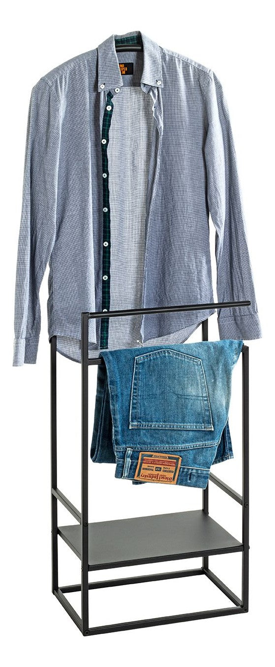 Herrendiener Dressboy aus Stahlrohr, schwarz lackiert, 128 cm hoch – Ansicht 5