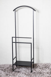 Herrendiener Dressboy aus Stahlrohr, schwarz lackiert, 128 cm hoch – Ansicht 8